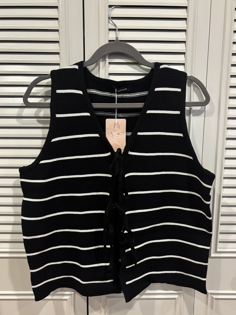 Tie front vest top